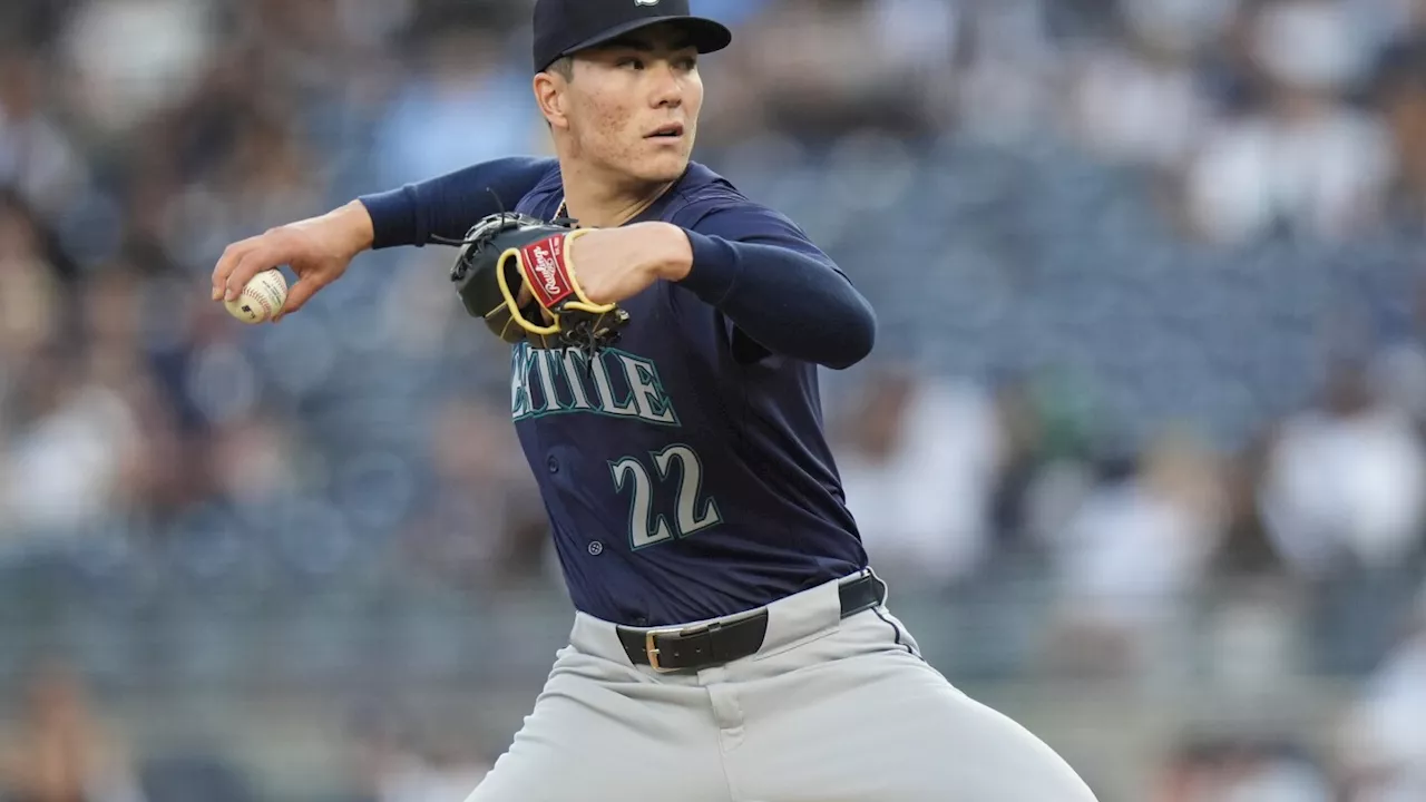 Woo pitches shutout ball for 6 innings, Moore has 2 homers and 4 RBIs as Mariners beat Yankees 6-3