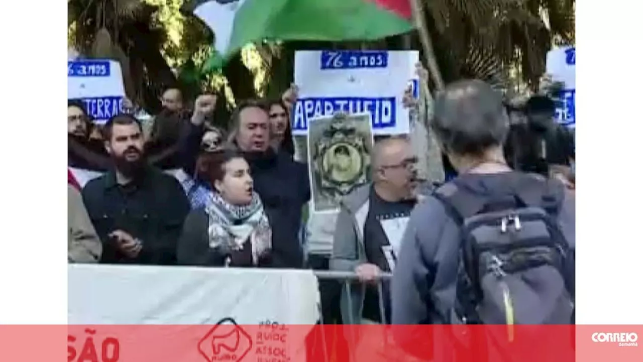 Tensão entre polícia e ativistas pró-Palestina na celebração em Lisboa da fundação de Israel