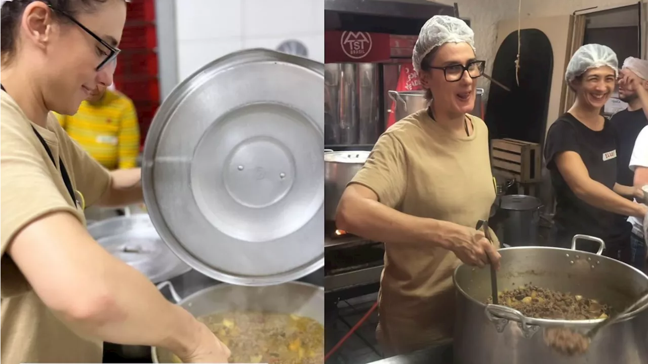 Paola Carosella se voluntaria e faz comida no RS: “Solidariedade é a resposta”