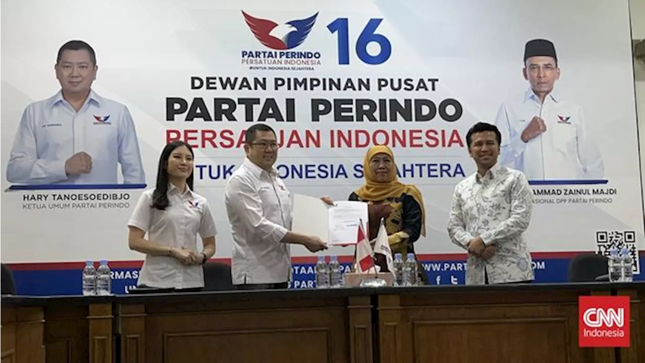 Khofifah dan Emil Dardak Dapat Dukungan Perindo untuk Pilgub Jatim