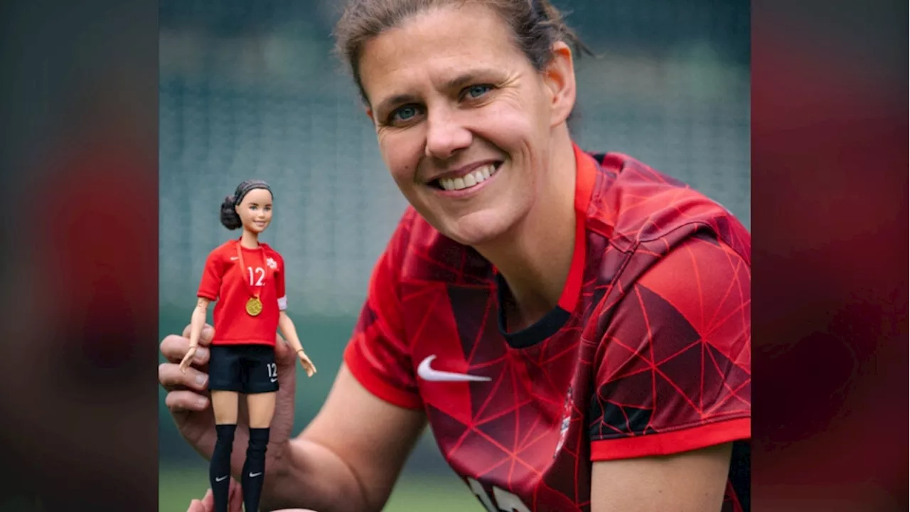 'Holy moly, that's me!': Canadian soccer star Christine Sinclair gets her own Barbie