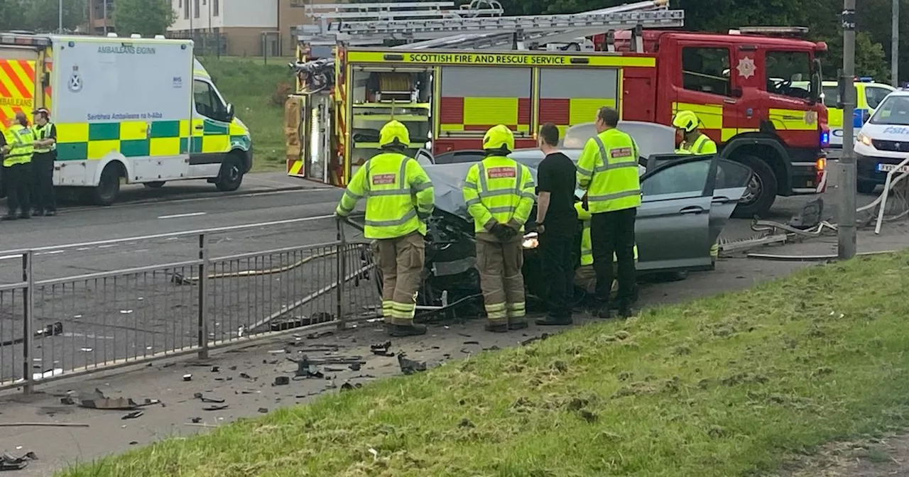 Two people hospitalised in horrible crash outside of Toryglen Football Centre