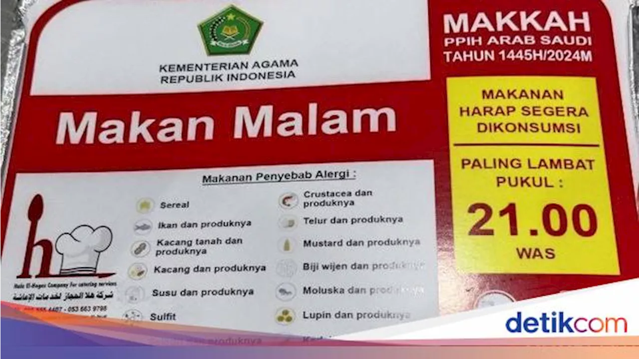 Jemaah Harus Konsumsi Makanan 2 Jam usai Diterima