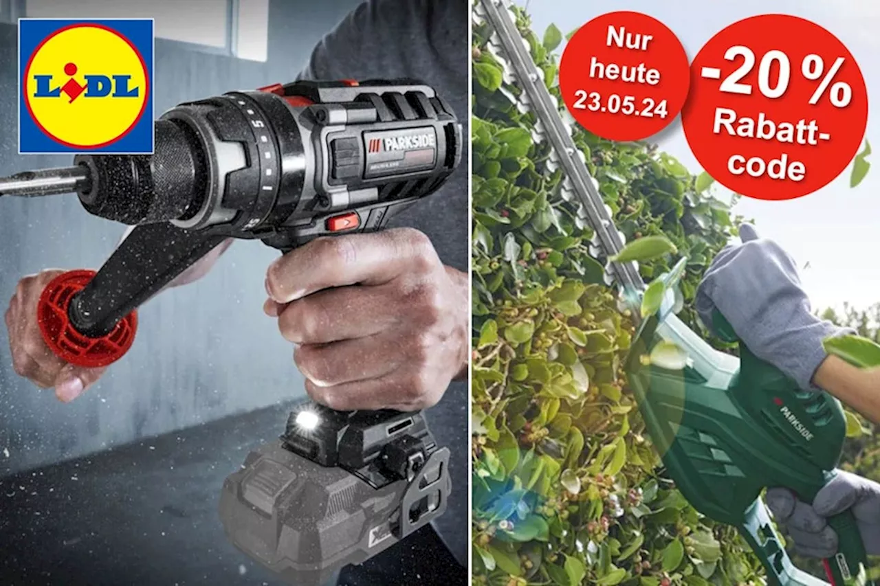 Mega Baumarkt Sale bei Lidl: Nur heute 20% Rabattcode auf Werkzeug, Gartenzubehör und mehr im Lidl