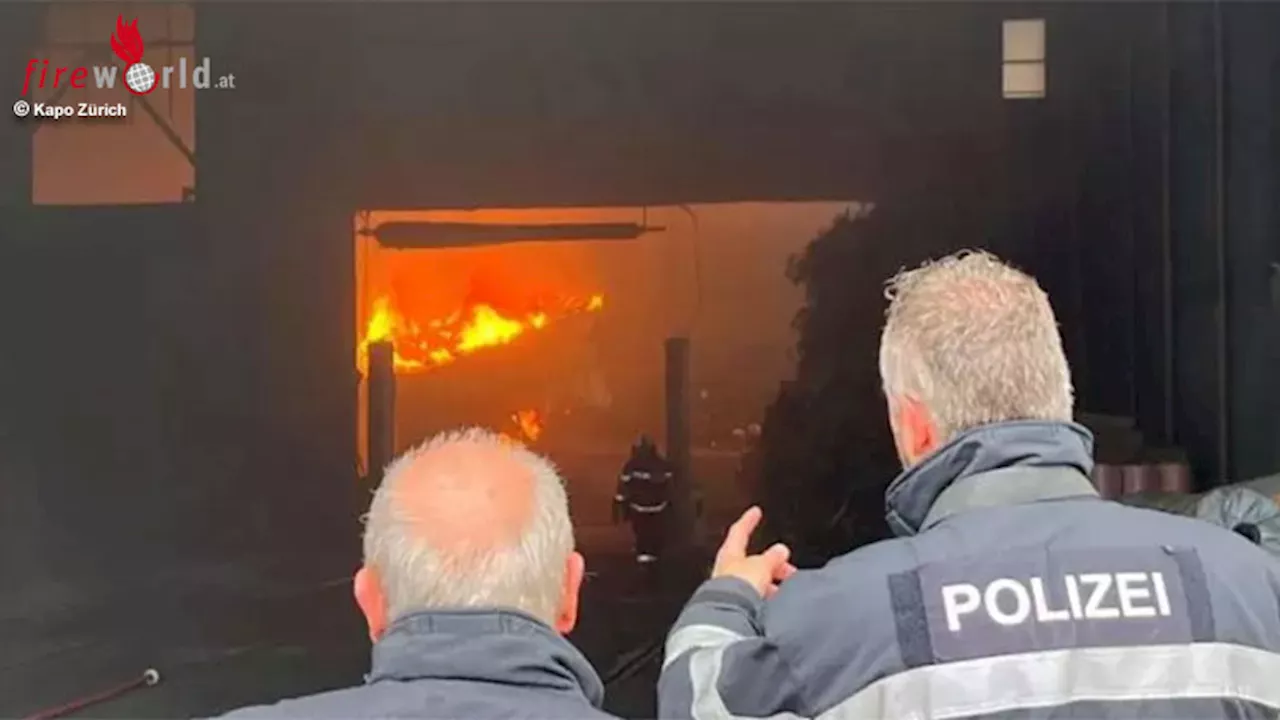 Schweiz: Kaum löschbare Titanspäne brennt in Recyclingbetrieb in Regensdorf