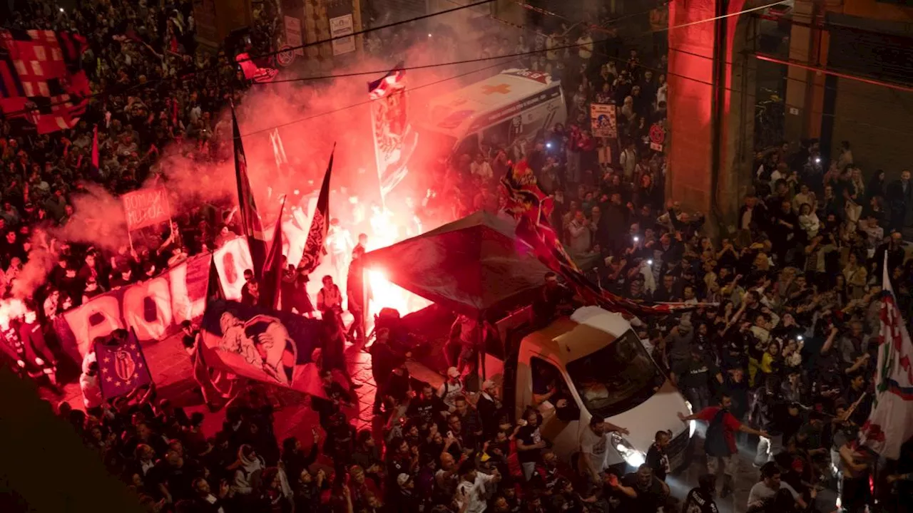 Bologna, festa grande: in cinquantamila per la Champions League