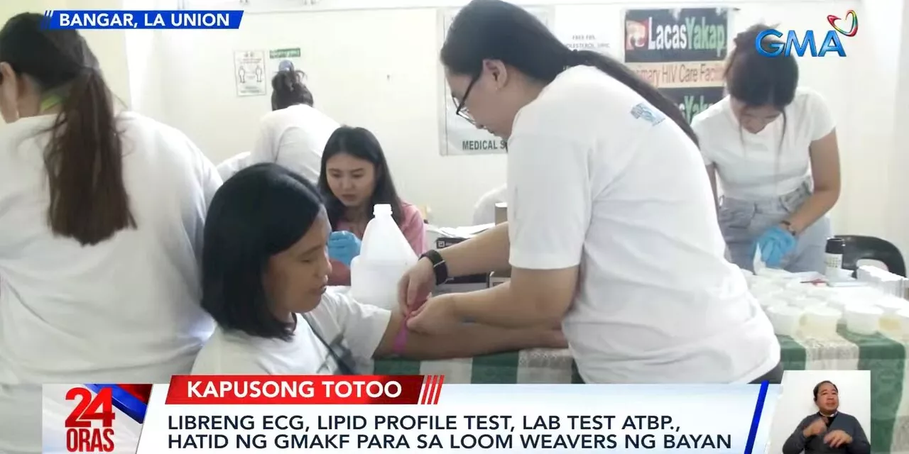 100 loom weavers in La Union get free hypertension screening from GMA Kapuso Foundation