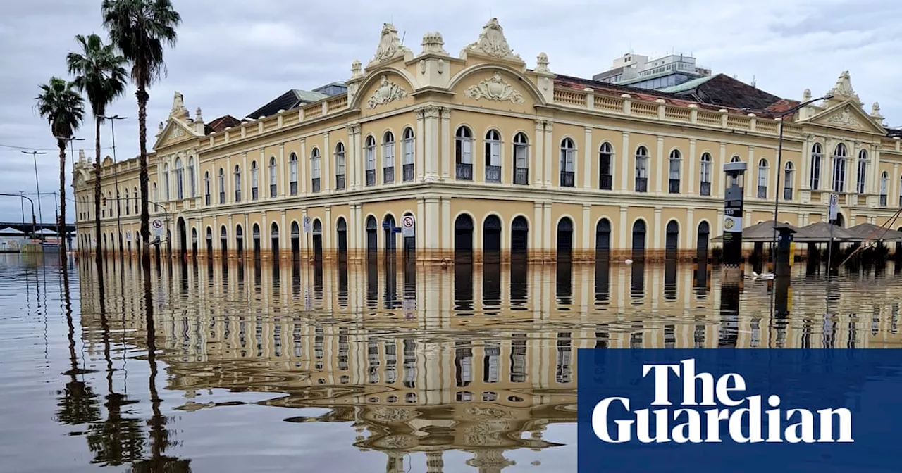 The flooded buildings of Porto Alegre, Brazil