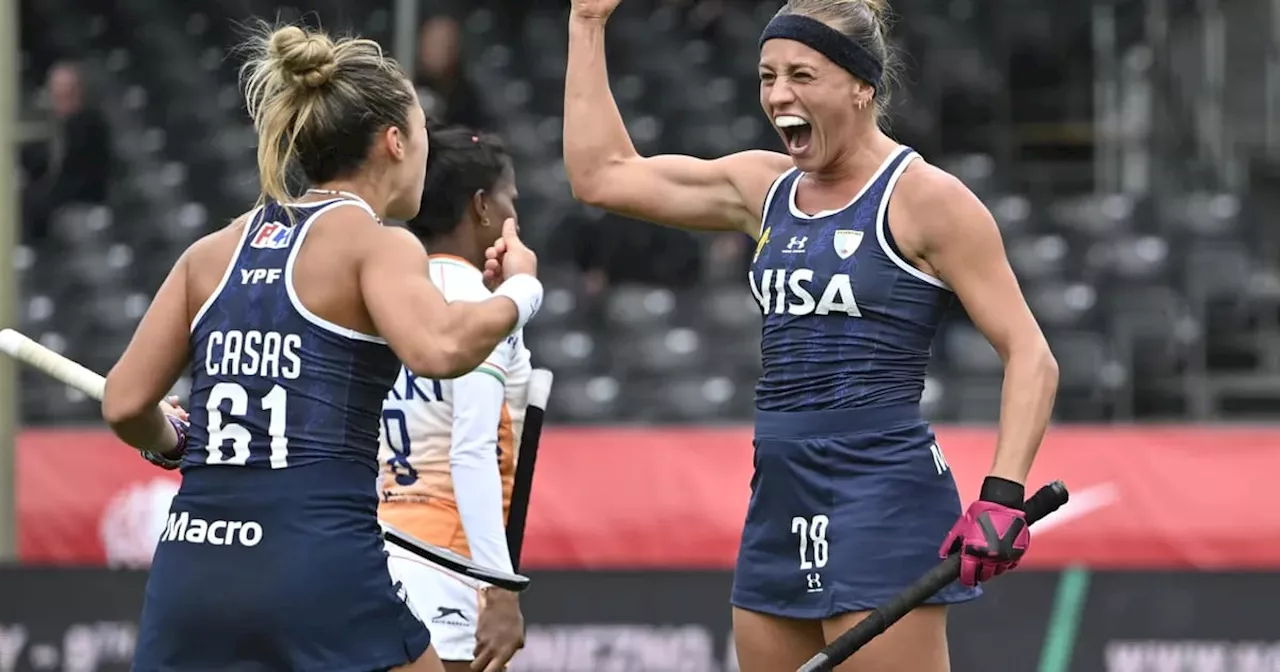 Con doblete de Julieta Jankunas y un gol de Victoria Miranda, Las Leonas golearon a India