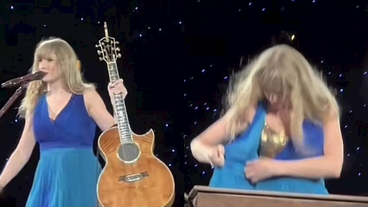 Momen Viral Taylor Swift bak Profesional, Tangani Malfunction Wardrobe Saat Eras Tour di Stockholm