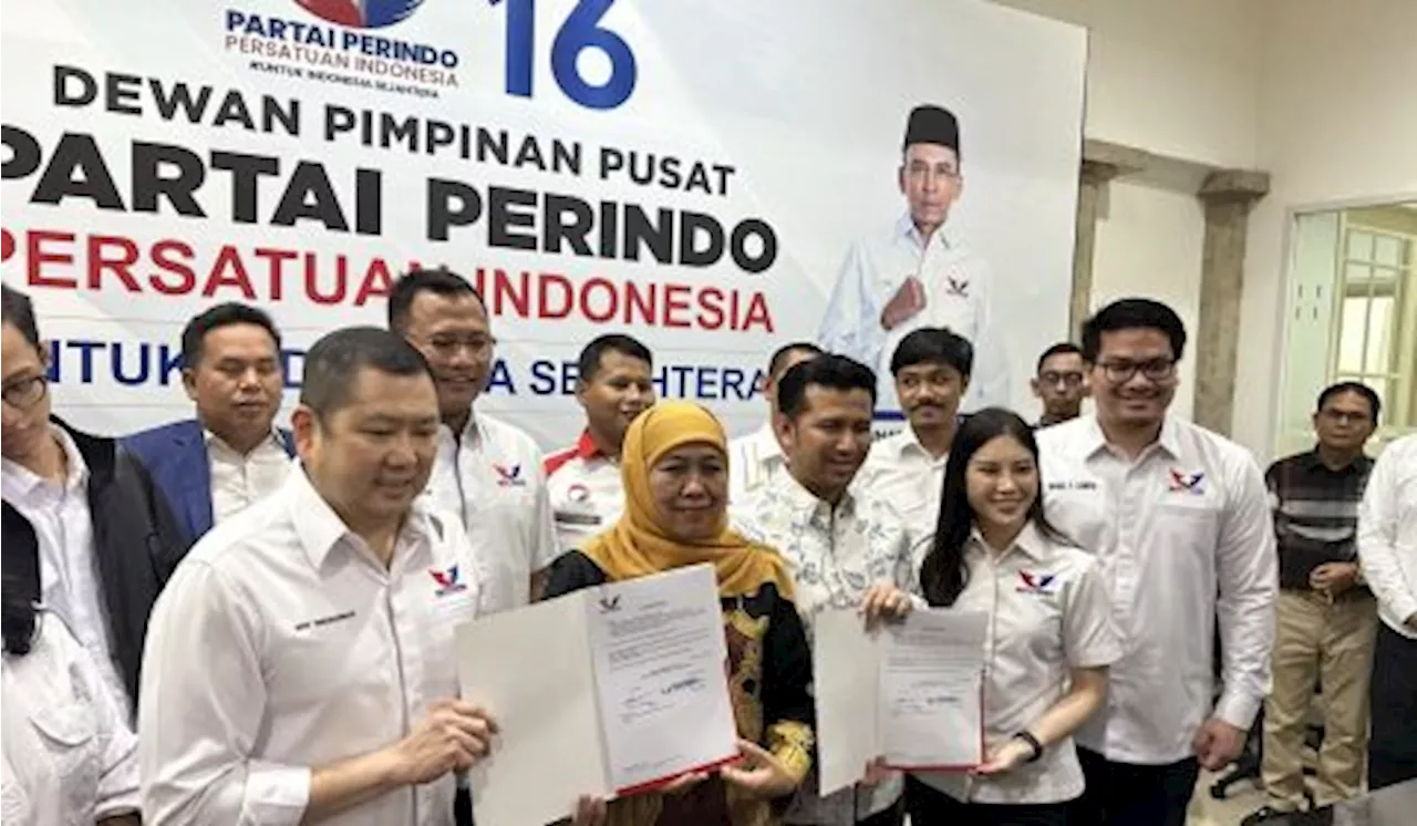 Hary Tanoe Perindo Resmi Usung Khofifah dan Emil Dardak di Pilkada Jatim