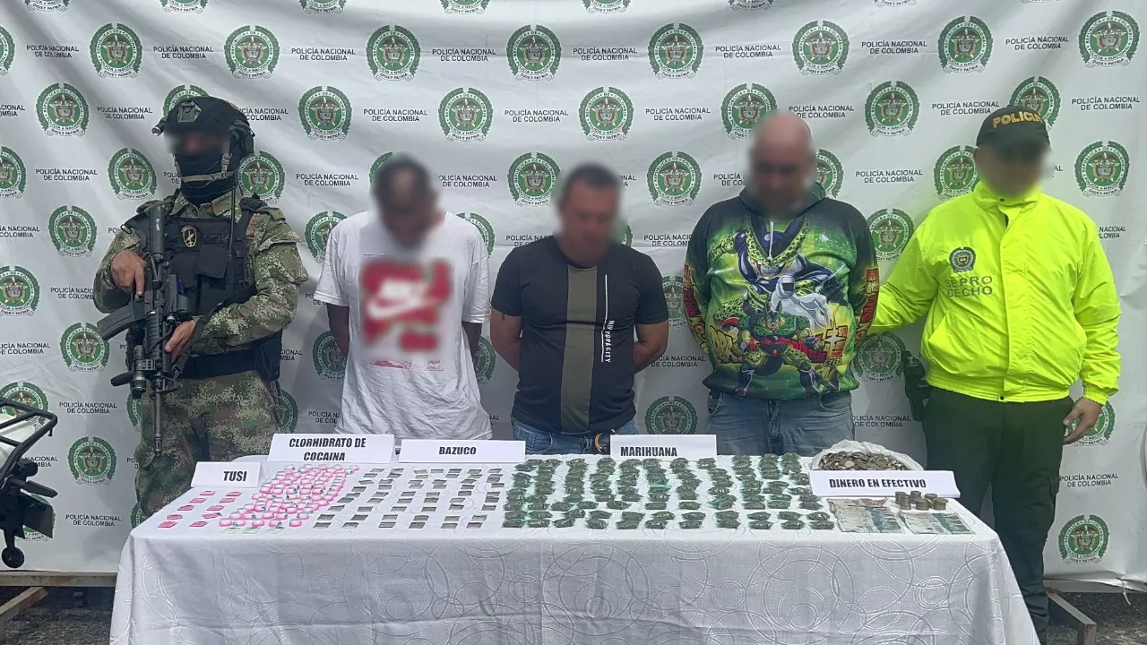 Con varios gramos de droga cayeron tres presuntos integrantes del Clan del Golfo en el Chocó