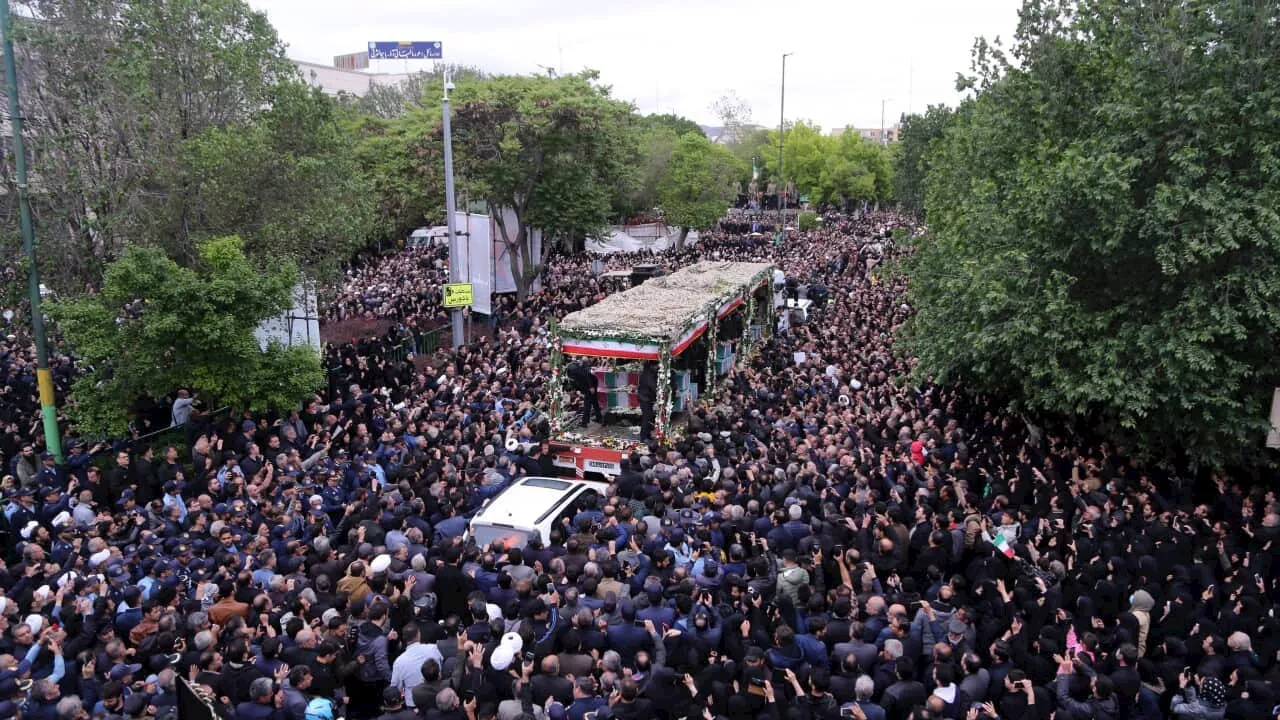 Tens of thousands mourn Iranian president Ebrahim Raisi amid leadership crisis