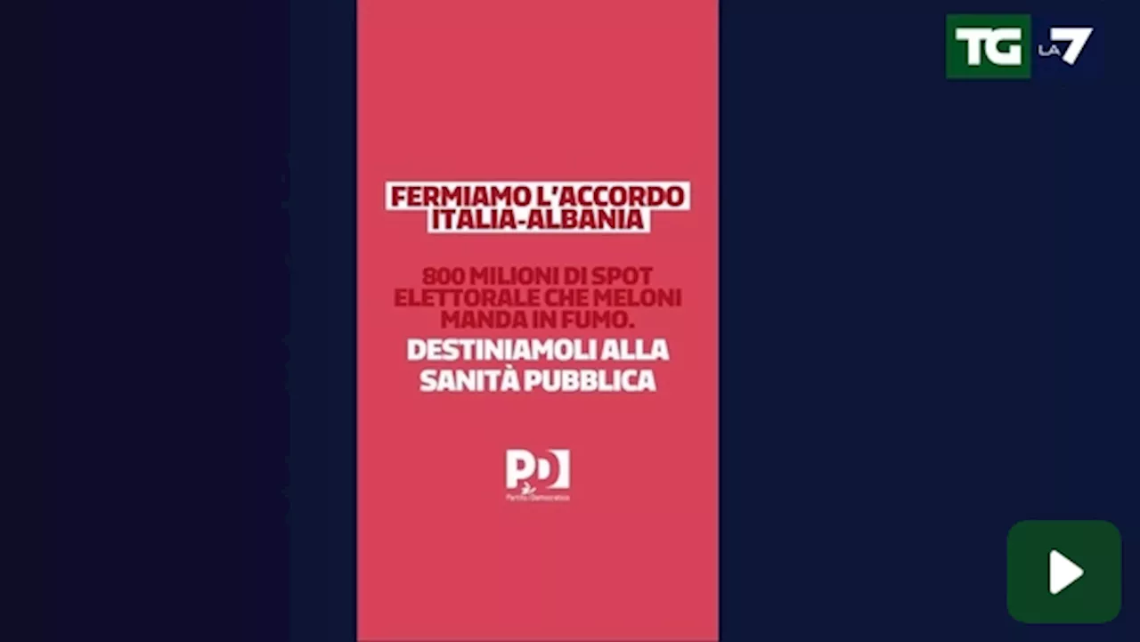 La denuncia del Pd: 'I centri per migranti previsti dall'accordo Italia-Albania sono un bluff'