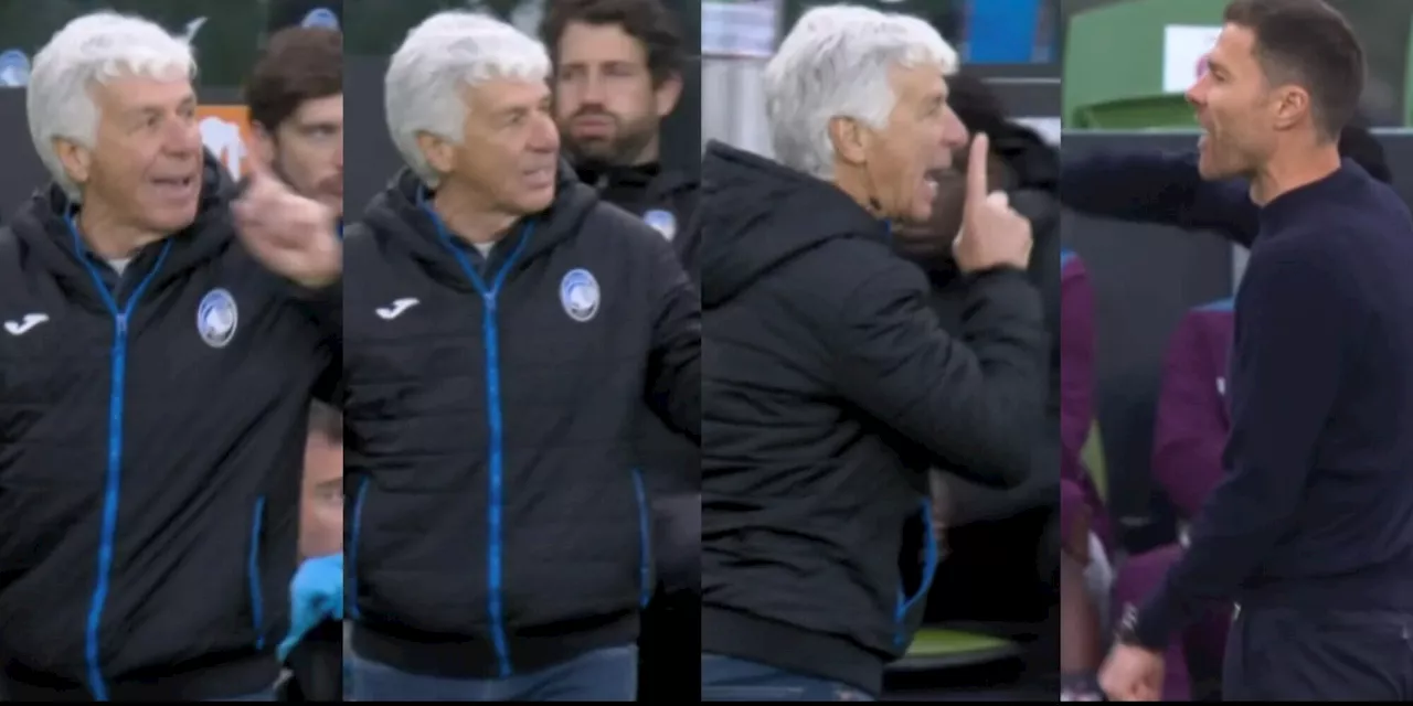 Gasperini scatenato: gesto a Xabi Alonso in Atalanta-Bayer, cosa gli ha detto