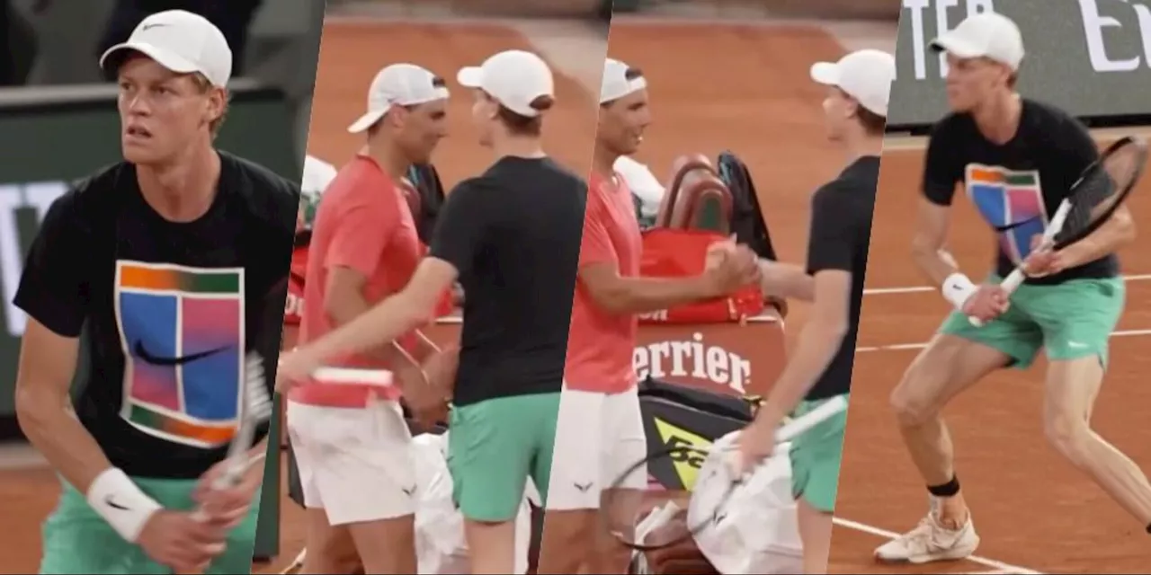 Sinner, primo allenamento verso il Roland Garros e Jannik incontra Nadal