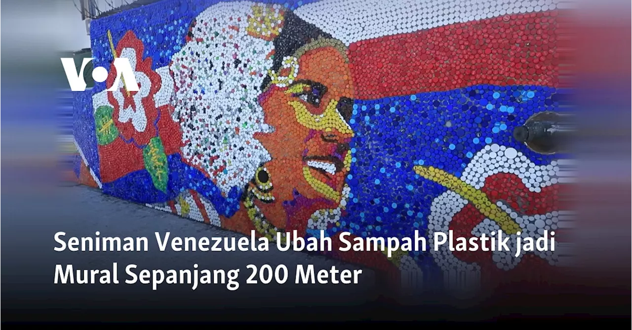 Seniman Venezuela Ubah Sampah Plastik jadi Mural Sepanjang 200 Meter