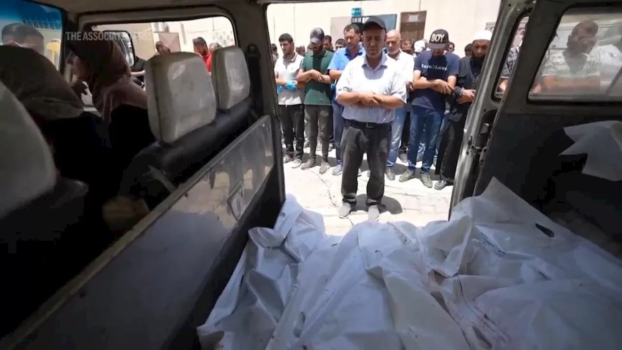 Bodies of 10 people, including four women and four children, arrive at Gaza hospital