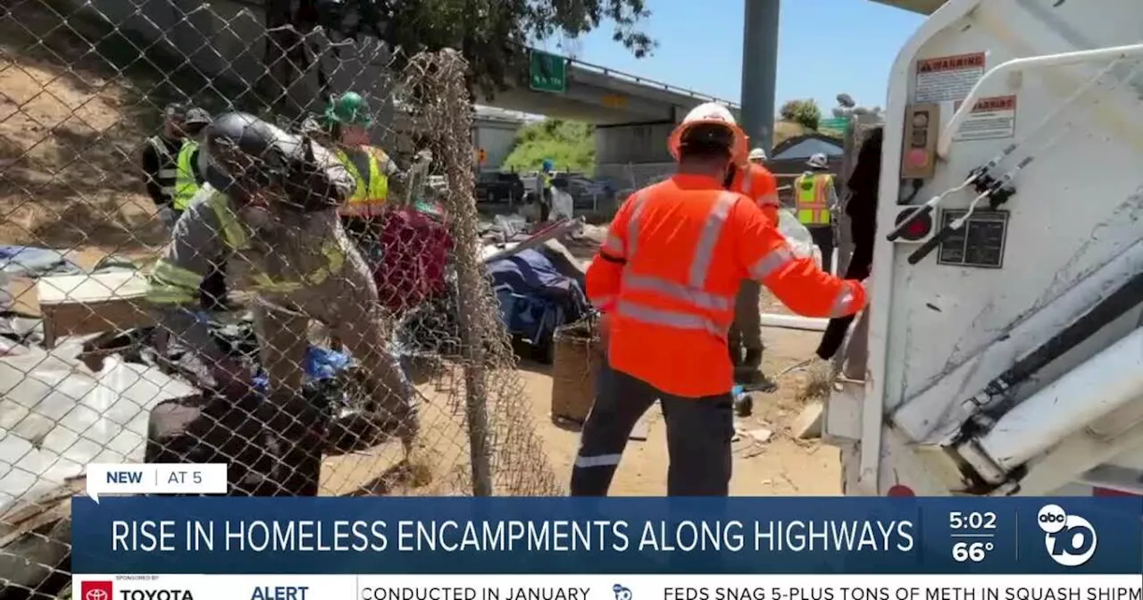 Caltrans clearing homeless encampments near Interstate 5