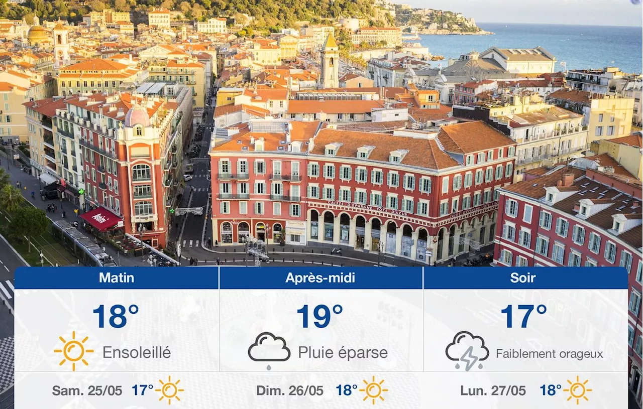 Météo Nice: prévisions du vendredi 24 mai 2024