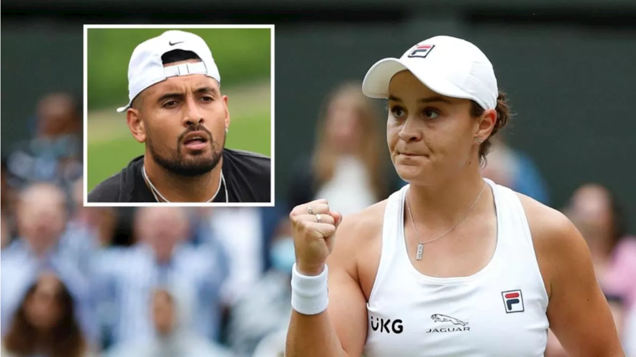 Ash Barty’s Wimbledon return overshadowed by fresh Nick Kyrgios ‘disgrace’