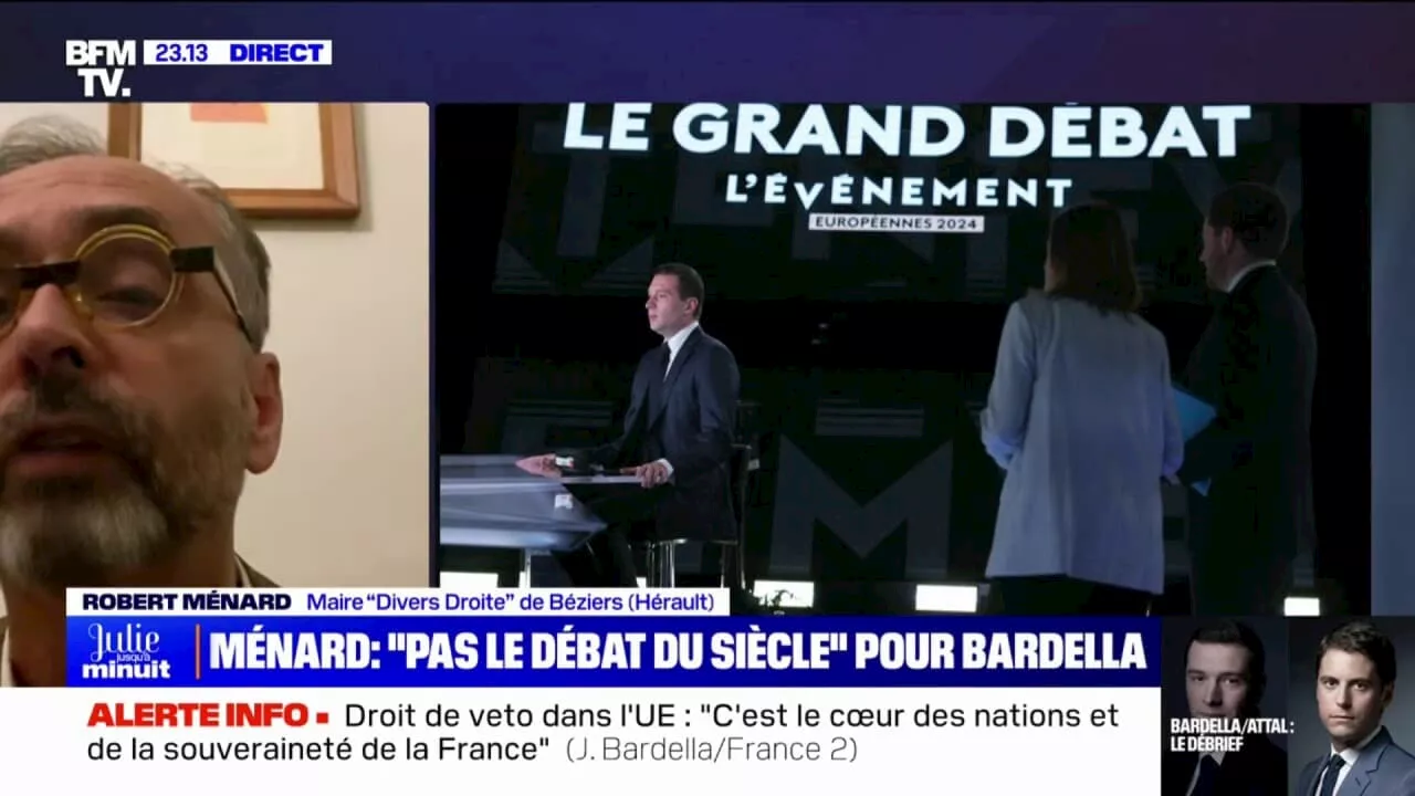 Robert Ménard sur Jordan Bardella: 'C'est la première fois que je le trouve en difficulté'