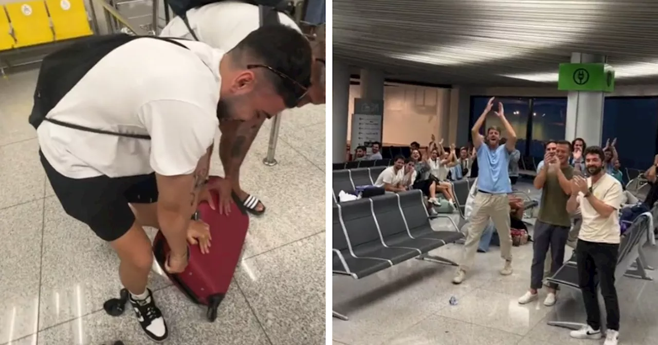 Man Receives Standing Ovation After Ruining Suitcase To Avoid Paying Airline’s “Unfair” $75 Fee