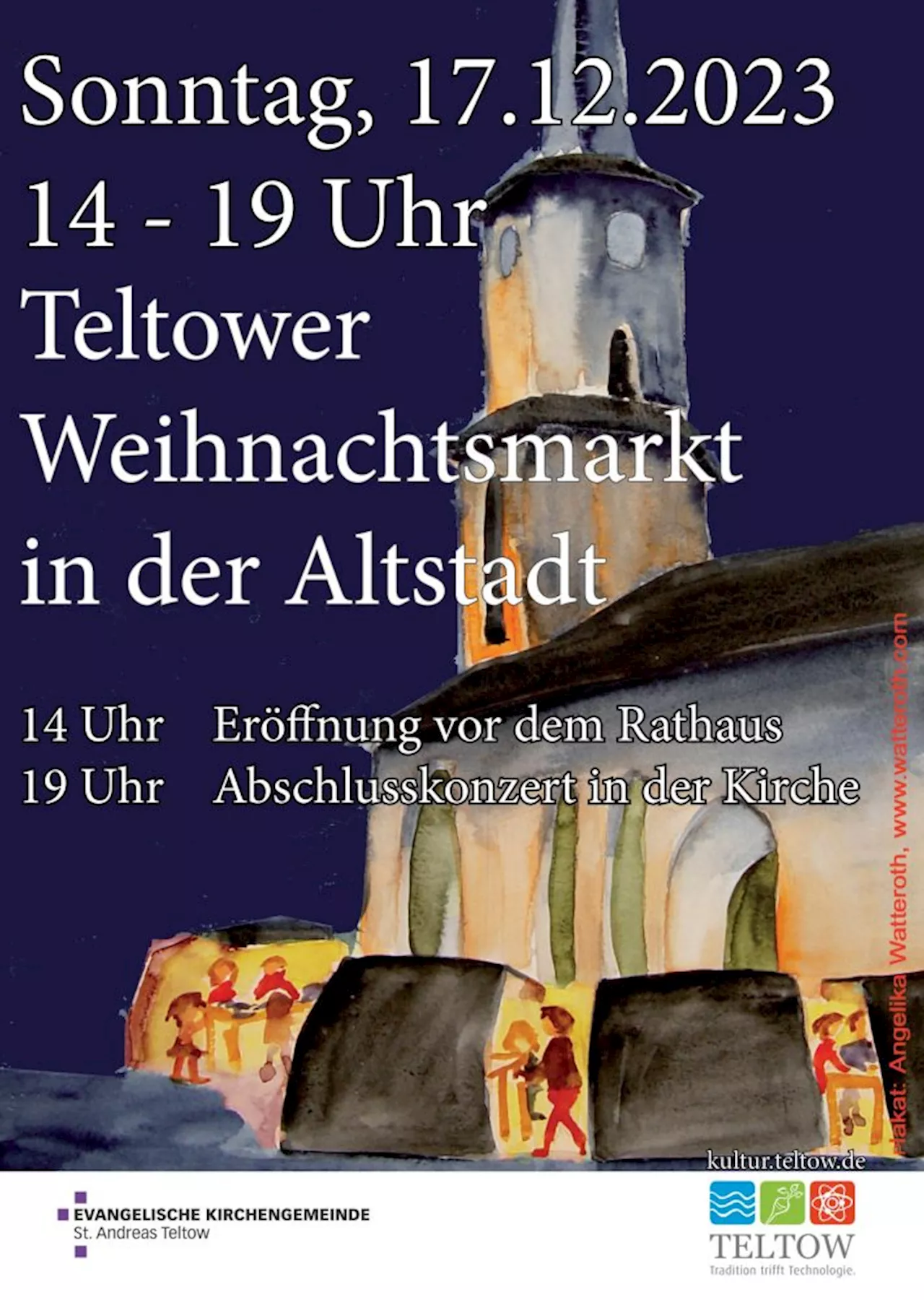 Altstadt-Weihnachtsmarkt in Teltow am 3. Advent