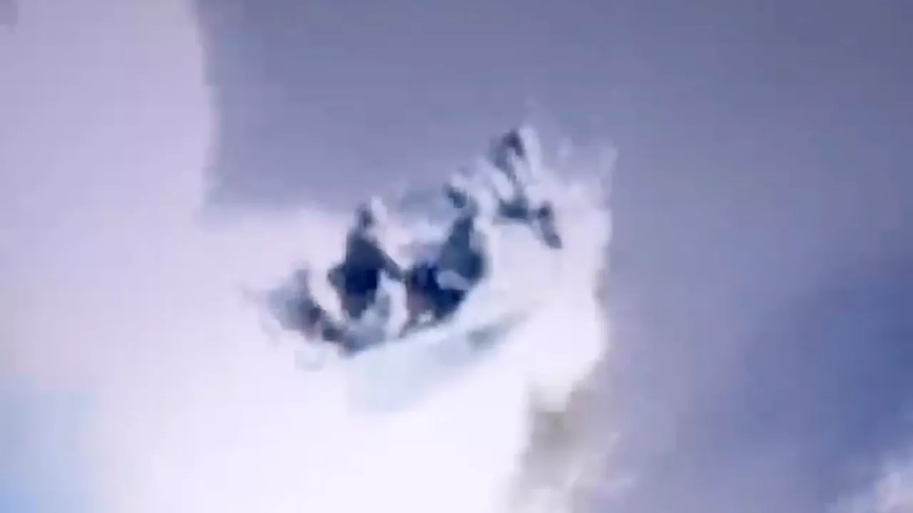 Russian troops sent flying as boat is blown up by Ukrainian drone