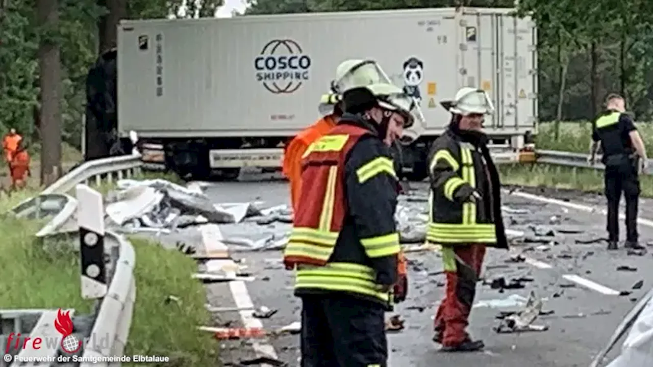 D: Lkw-Transporter-Zusammenstoß bei Metzingen → ein Todesopfer