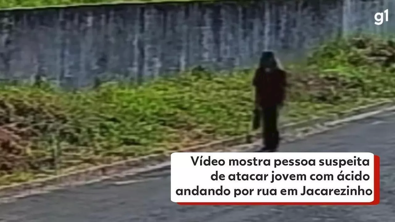 Polícia divulga vídeo de pessoa suspeita de atacar com ácido jovem que voltava de academia no Paraná