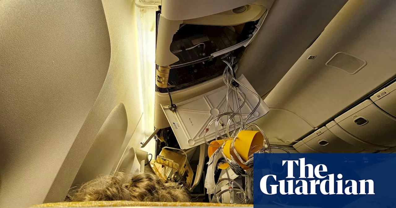 ‘Sheer terror’: three Australians in intensive care after Singapore Airlines flight hit turbulence