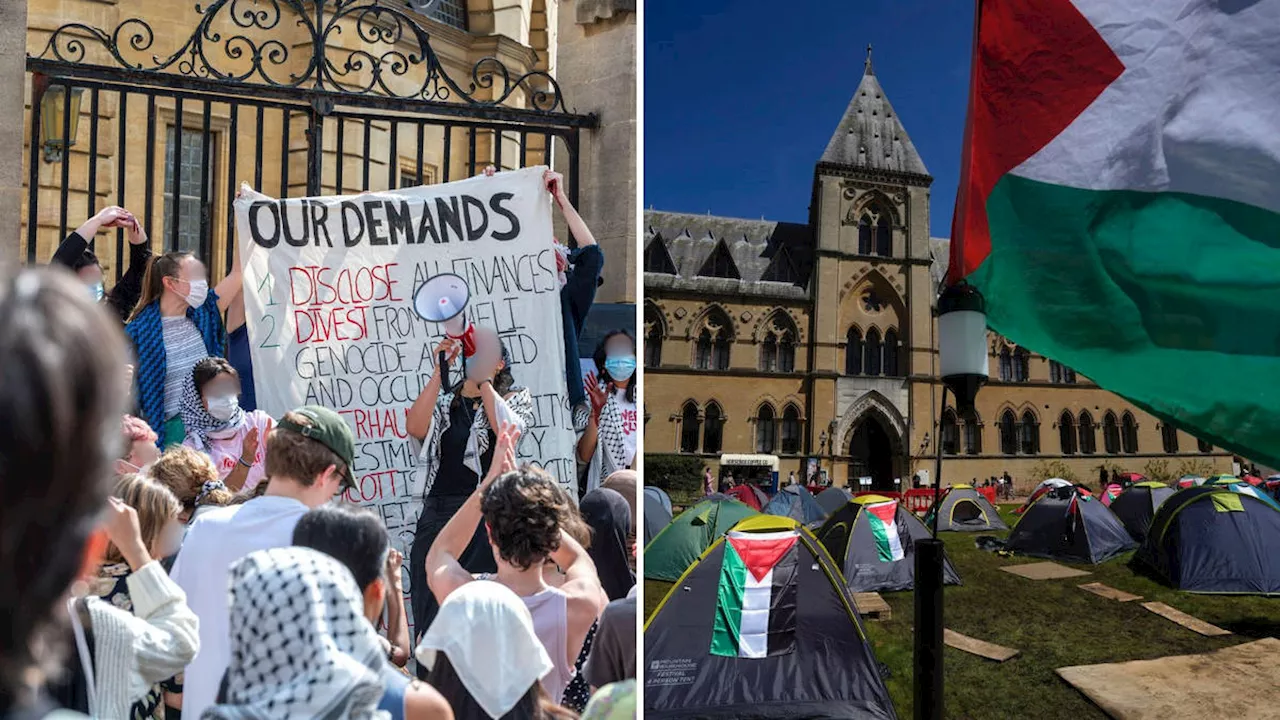 Police lock down Oxford University building and 'make arrests' during latest pro-Palestine student protests