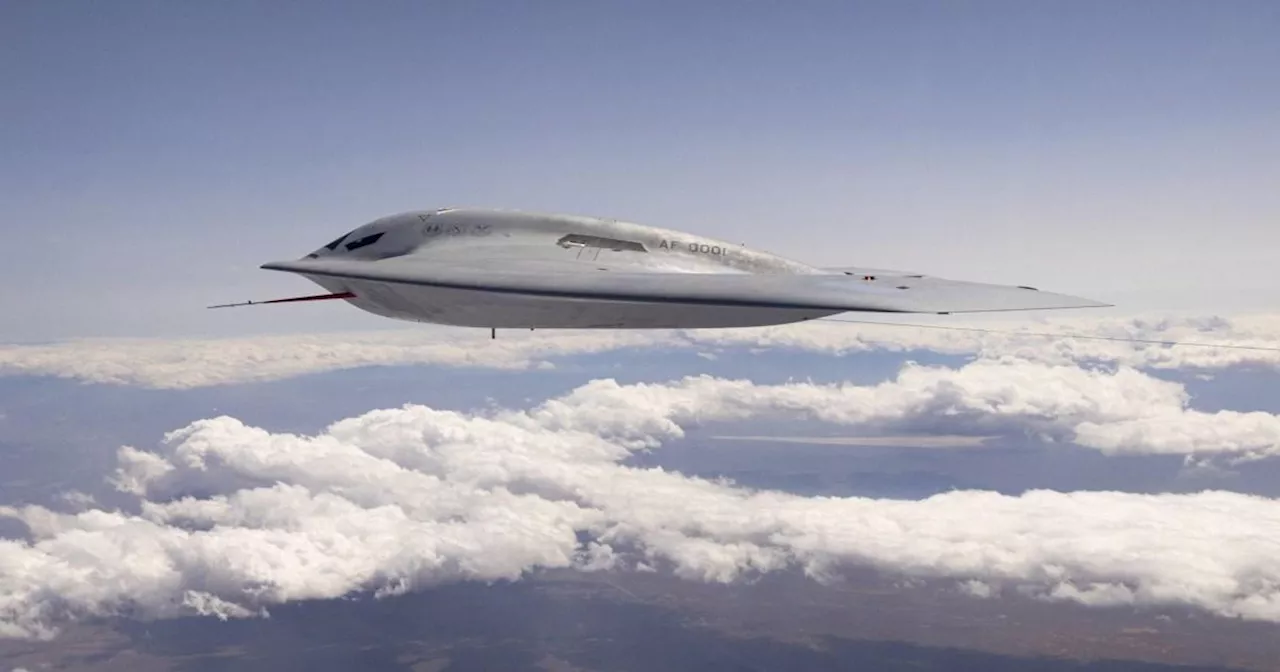 US Air Force's new £595,00,000 stealth nuclear bomber takes off