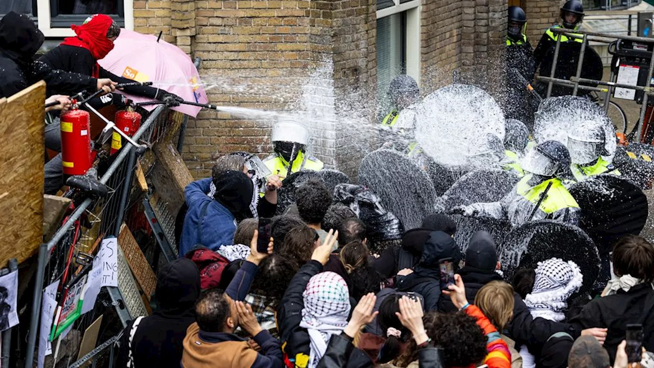 UvA-demonstranten voor de rechter, Spaanse student krijgt maand cel