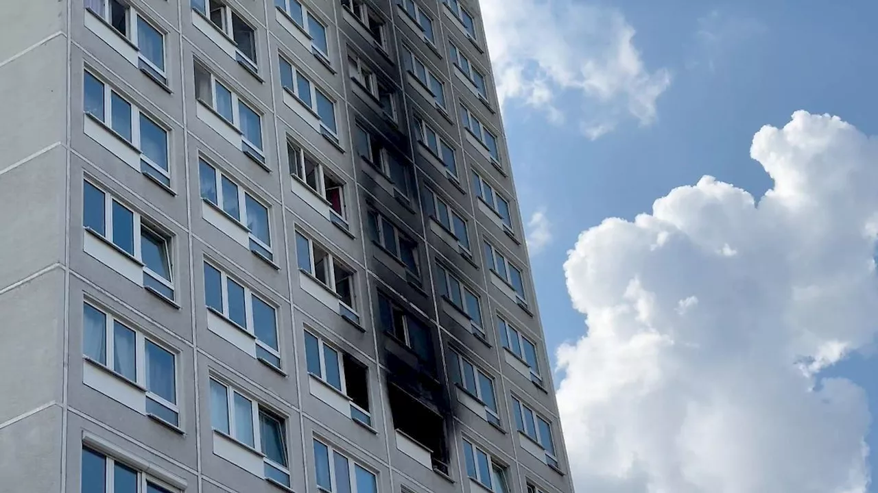 Sachsen: Brand in Hochhaus: ein Todesopfer und viele Verletzte