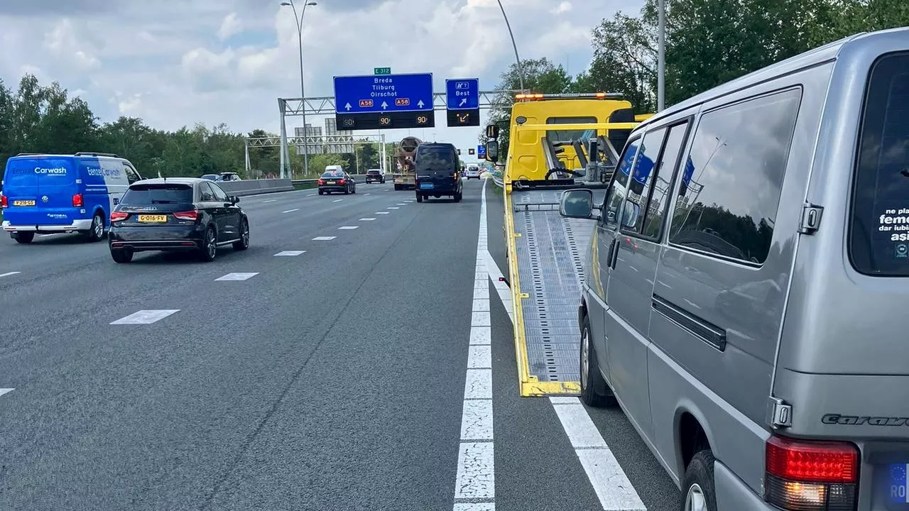 112-nieuws: bestelbus achtergelaten naast snelweg • ongeluk op A67