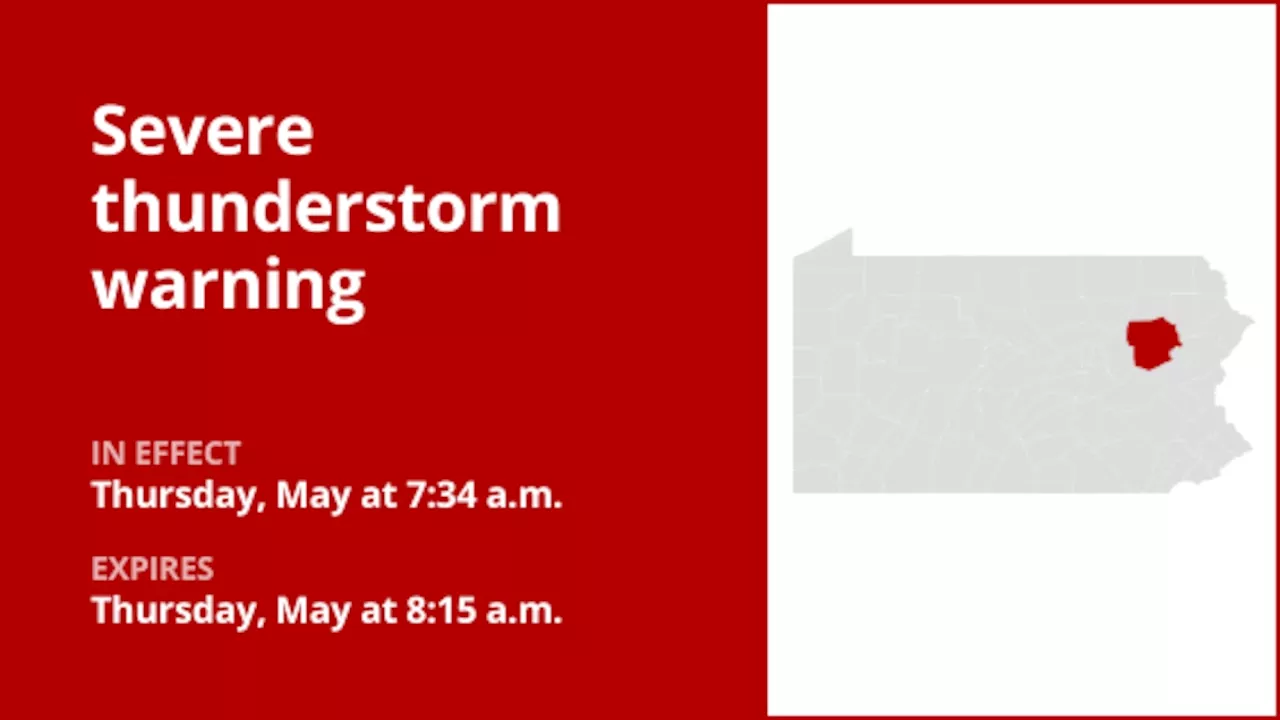 Expect damaging winds and penny-sized hail with thunderstorms to hit Luzerne County Thursday