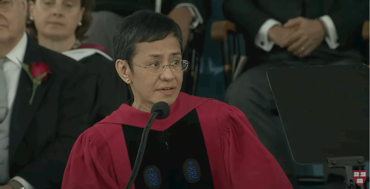 Maria Ressa tells Harvard graduates: ‘Our world is on fire. Welcome to the battlefield.’