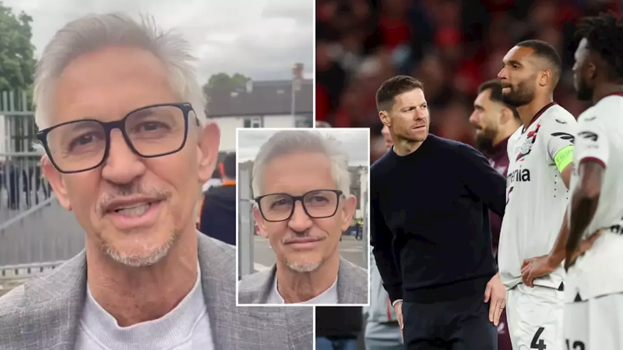 Gary Lineker predicted he would 'curse' Bayer Leverkusen before Europa League final defeat to Atalanta