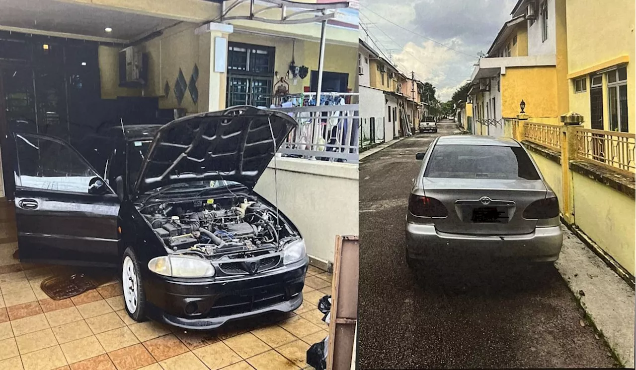 Johor cops arrested two drug distributors who use old cars as storage