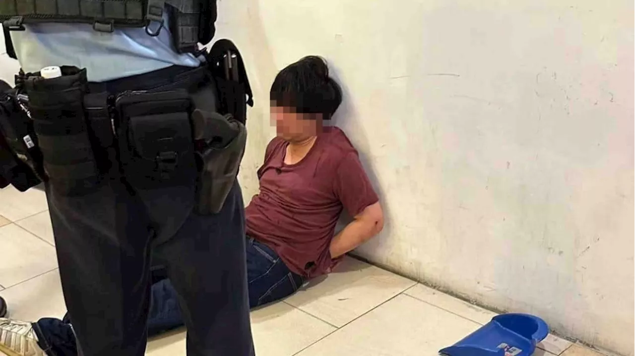 Passers-by help to subdue knifeman after attack in Hong Kong mall fast-food outlet, using trolleys, ladder for protection