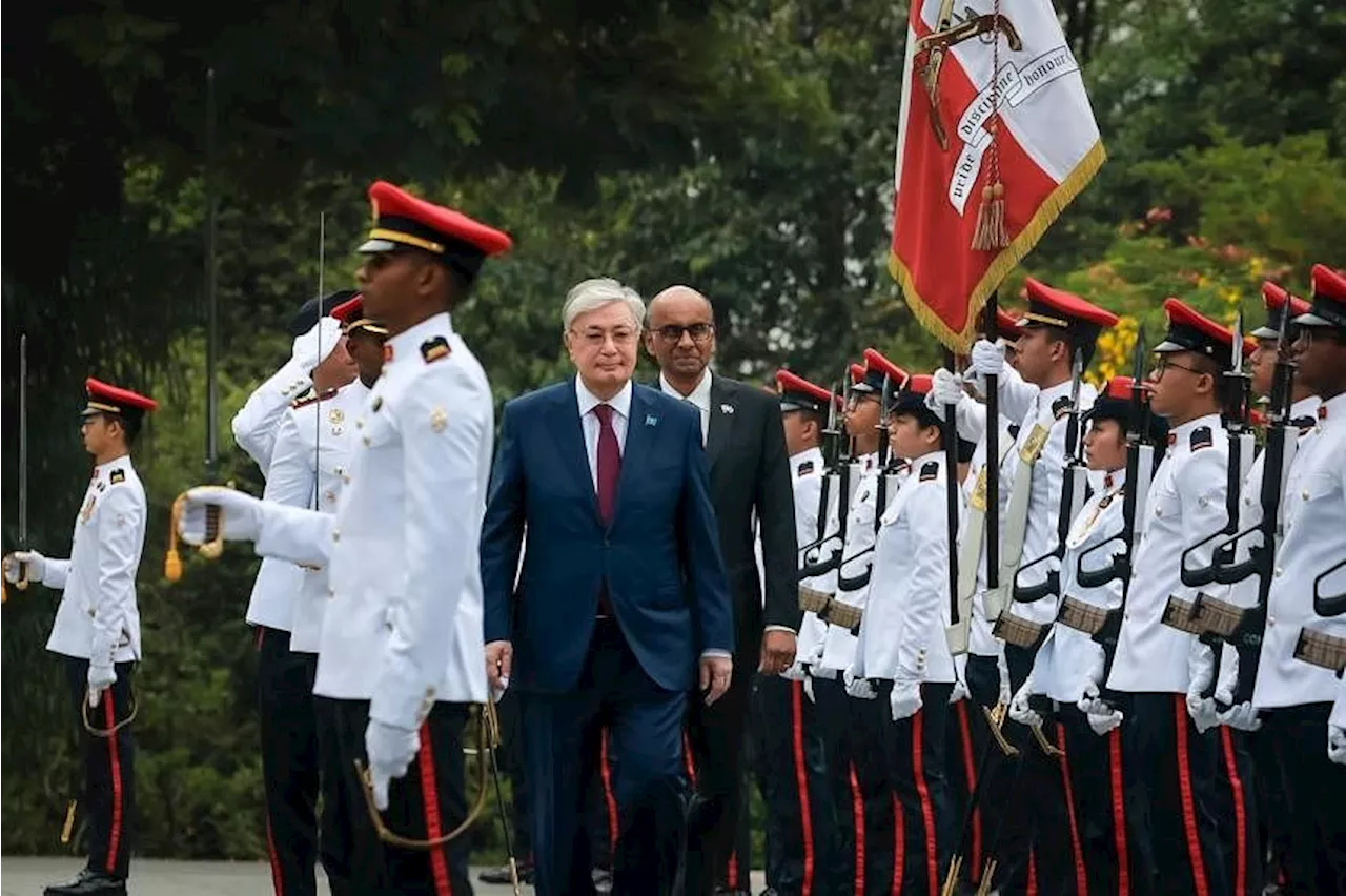 Kazakh president gets ceremonial welcome at Istana on first state visit to Singapore