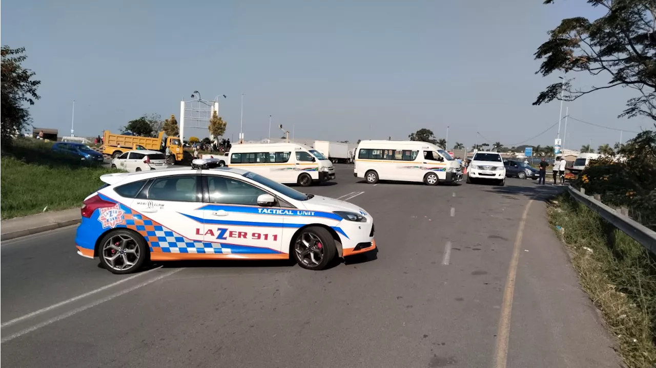 JUST IN: Taxi and truck protest shuts roads on KZN South Coast [WATCH]