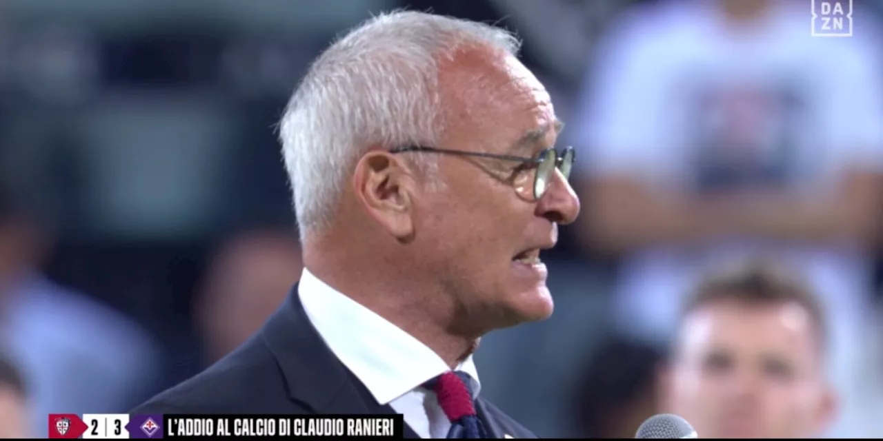 Ranieri, saluto commosso al Cagliari: in campo un discorso da brividi