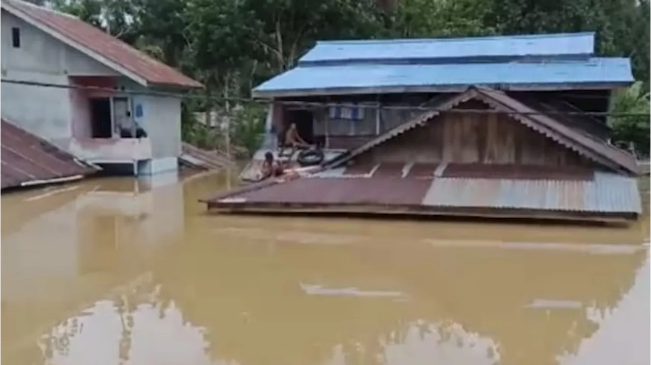 Banjir 6 Desa di Landak Kalbar, 300 Rumah Warga Terendam