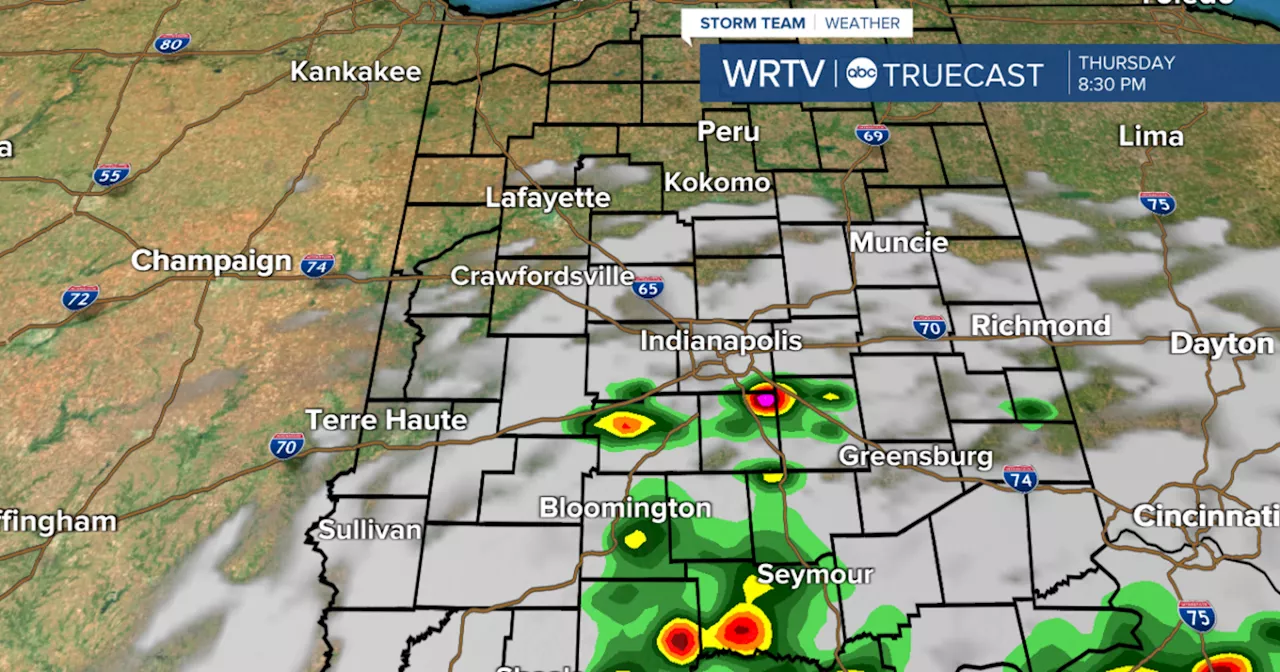 Isolated t'storms this evening mainly south