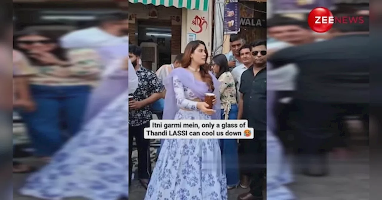 जयपुर की Heat को Janhvi Kapoor ने कुल्हड़ लस्सी से किया Beat, लहंगा-चोली में देख थम जाएंगी सांसें