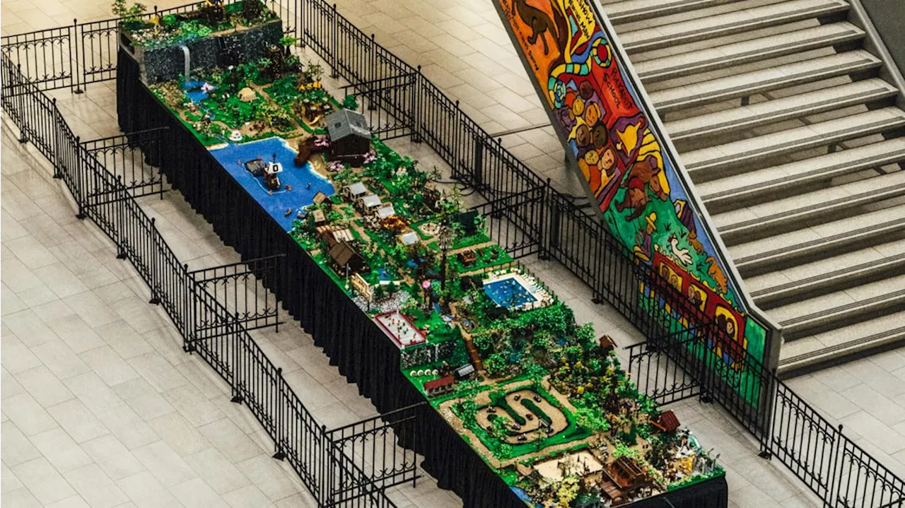 Columbus Metropolitan Library reveals camp-themed LEGO display