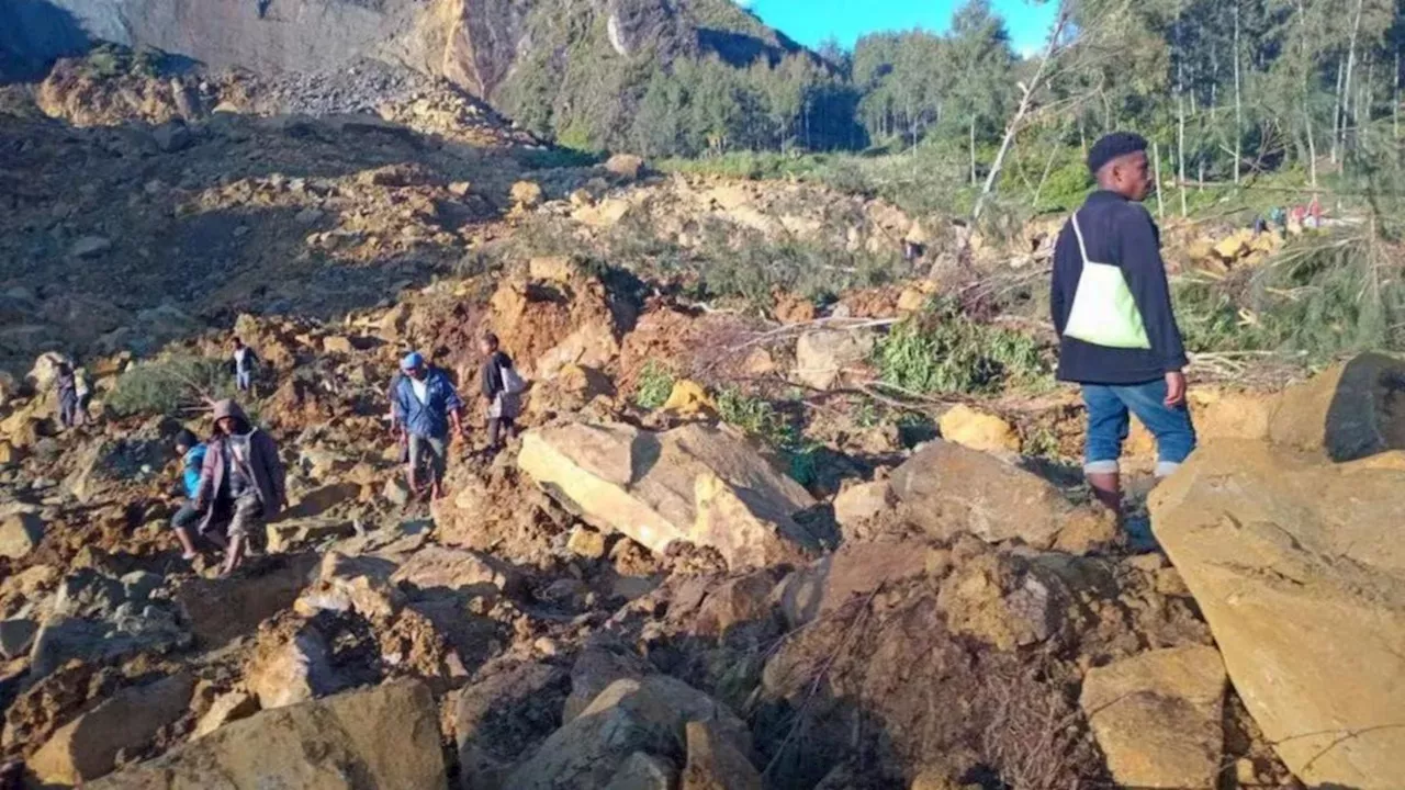 Hundreds feared dead after Papua New Guinea landslide flattens dozens of homes